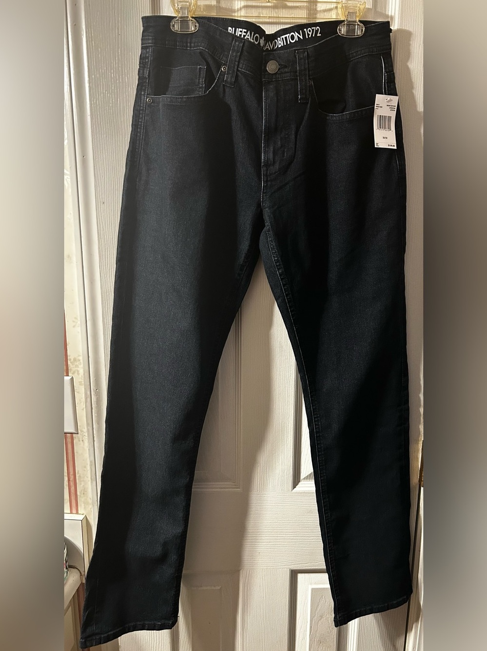 Buffalo David Bitton Men's Black Slim Straight Jeans - Classic Black Denim